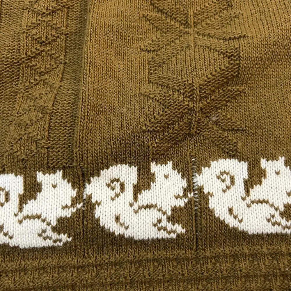 Vintage Sweater Squirrel Print Brown White Womens Small Nature Granola Casual - Picture 2 of 4
